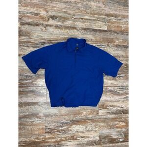 Mens Nike Golf Short Sleeve Windbreaker Rain Jacket Size Large 1/4 Zip Pullover
